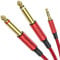 MOSWAG 5M 3.5 mm 1/8 TRS a 2x6.35 mm 1/4 TS Cable mono Y Cable divisor de Compatible con computadora portátil, reproductor de CD,amplificador de potencia,mezclador,sistemas estéreo domésticos