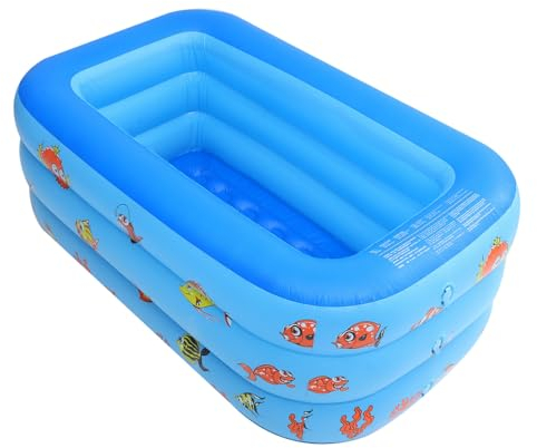 NAMOARLY Aufblasbarer Pool-badewanne Aus PVC Robust Und Praktisch Für Lange Nutzungsdauer Für Junge Mädchen Zum Spielen Und Schwimmen Zu Hause Blau Mit DREI Schichten