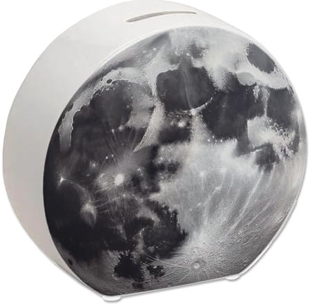 Mond Spardose Himmelskörper Design Spardose Satellit des Nachthimmels Astrologie-inspiriert mit Mondlicht Reflexion Krater-Detail