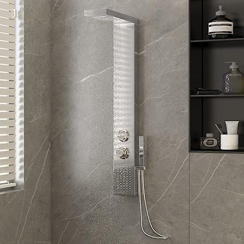 Système de Panneau de Douche Acier Inoxydable Carré,Quincaillerie,Plomberie,Pièces & matériel de plomberie,Pièces de douches,Jets pour baignoires & douches,13.25 LB,151414