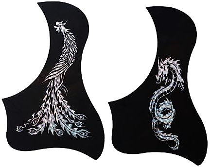 NUSITOU 2 Stücke Gitarren Schlagbrett Selbstklebend Anti Kratz Pickguard Sticker für Akustikgitarre Ersatzteile für Folk Guitar