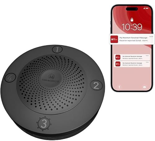 HOMEYO Pro 3 Alarme d'allée – Détecteur de mouvement solaire et détecteur avec application pour téléphone, longue portée de 1,2 km, alarme d'extérieur pour abri de jardin, système de sécurité pour