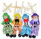 Qiaohome Paquete de 4 Juguetes de Marionetas de Payaso, Juguetes Creativos de Marionetas de Cuerda para NiñOs, Juguetes Interactivos para Padres e Hijos, NiñOs