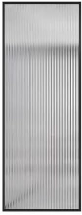 XLIHAWY Demi-paravent Salle Bain, Translucide Diviseur Pièce en Verre, Moderne Mural Cloison avec Cadre en Métal pour La Maison Bureau Décoratif(Zwart,30x100cm)