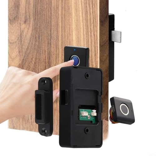 Feegow Schrankschloss – schlüsselloses elektronisches intelligentes Schrankschloss, 3-in-1 Smart-Holzschloss – für Tuya – kompatible App | Fingerabdruck | Passwort