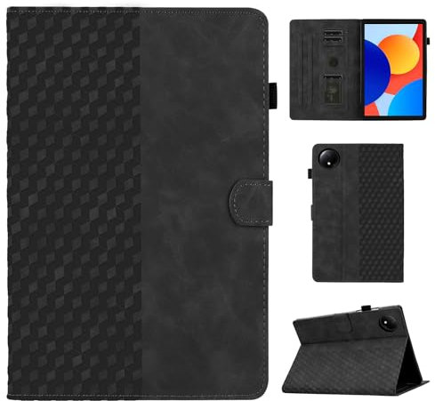 CASAFUNY Funda para Xiaomi Redmi Pad SE 4G 8.7 Pulgada Protectora Carcasa para Redmi Pad SE 8.7 con Soporte Fnción para Xiaomi Redmi Pad SE 8.7 2024, Negro