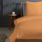 Pizuna 400 Fadenzahl aus Baumwolle Bettwäsche Aprikosenorange,100% Langstaple Baumwolle Bettbezug und Kissenbezug, 100% Baumwolle Mako Satin 2-Teilig Bettwäscheset 135x200 + 80x80 Aprikosenorange