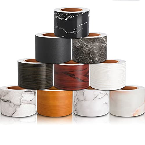 10m Tapetenbordüre, Selbstklebende Bordüre Tapete, PVC Wasserdichte Tapete Bordüre Dekoration, Türrahmen Wandkantenschutz Home Wanddekoration for Wohnzimmer Badezimmer Küche Fliesen(L,5cm(W)X10m(L))