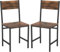 GIANTEX Juego de 2 Sillas de Comedor, 40 x 44 x 87 cm, Sillas de Cocina con Patas de Metal, Respaldo Inclinado, Estilo Industrial, Carga hasta 150 kg