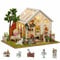 Flever DIY Miniature House Kit, Tiny Home Kit with LED Light, Mini House Build Craft Kits for Adults and Teens, Home Decor Creative Gift for Family/Friends (Sunshine Greenhouse)