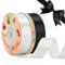 VynyQoo 2 Rouleaux 20mm Ruban Satin Large, Noir et Blanc Emballage Cadeau, 22M Polyester Côté Unique Ruban en Satin, pour Mariage, Nœuds, Ballons, Anniversaire, Décoration de Gâteau
