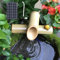 Kit De Fontaine Solaire en Bambou,Fontaine d'eau Feng Shui en Bambou,Fontaines Autoportantes D'Extérieur avec Pompe,Décoration De Jardin Japonais,pour Pelouse Intérieure Et Extérieure,25 Cm,Cré