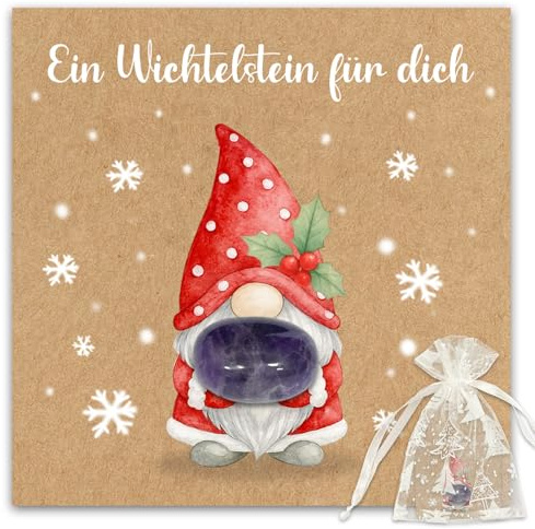 Wichtelgeschenk Glückssteine, Nikolaus Geschenke Weihnachtsgeschenke für Kinder, Wichtelstein Wichtel Zubehör, Kleine Geschenke für Adventskalender Kinder, Weihnachtsmitbringsel