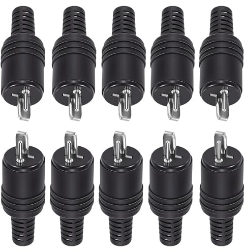 HNCY Lautsprecher Stecker 2 Polig, 12 Stück DIN Lautsprecherstecker | 2 Polige Din Lautsprecherstecker, Kein Löten, DIN Lautsprecher Stecker Männlicher HiFi-Lautsprecherkabelanschluss