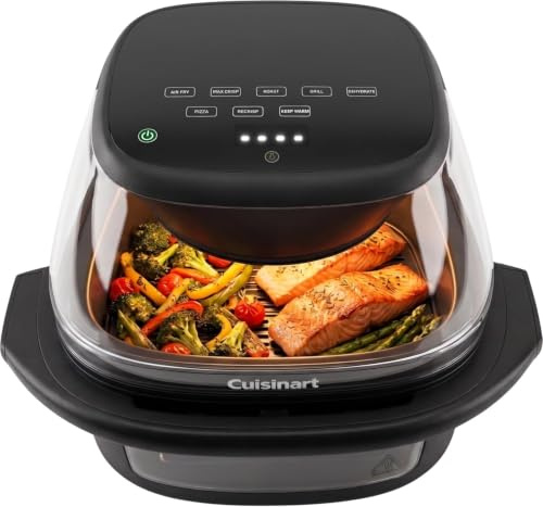 Cuisinart ClearView™ Air Fryer I Visibilidad total – ventanas de 280° I Libre de PFAS I 8,5L I 8‑en‑1 Air Fry, Asar, Grill, MaxCrisp, Deshidratar, Pizza, Recrisp, Mantener caliente I Temp. máx. 230°C
