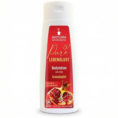 BIOTURM Bodylotion Granatapfel Pure Lebenslust – Vegane Körperpflege mit Bio-Sheabutter & Bio-Ölen – Fruchtig-aromatische Naturkosmetik – Für samtweiches Hautgefühl – Energie für Körper & Seele