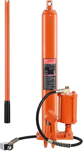 Lifting Tool Hydraulic Long Ram Jack, 8 Ton Engine Hoist Cylinder With Air Pump And Single Piston Pump, Hydraulic Ram Cylinder engine crane