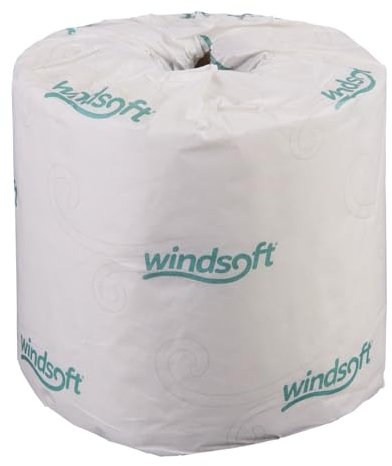 Windsoft 2400 SINGLE Rolle Zweilagiges Premium Bad Tissue (Fall von 24 Rollen)