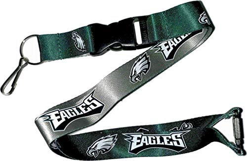 aminco NFL Philadelphia Eagles Wendbares Schlüsselband, Teamfarben, Einheitsgröße (NFL-LN-162-24)