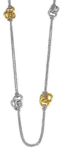 ESPRIT Damen-Kette Liasion Gold 925 Sterling Silber 75 cm ESNL91898C750