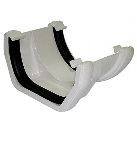 FLOPLAST 114mm Square to 112mm Round Gutter Adapter - White