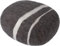 myfelt Oskar - Filz Kieselstein, Meditationskissen, Yogakissen, Dekokissen, Pouf, Dunkelbraun rund - Größe L