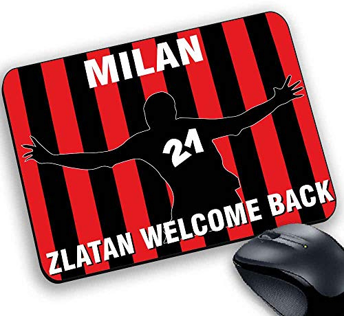Tappetino Mouse Pad personalizzabile gadget compatibile per tifosi Milan personalizzabile Ibrahimovic Milan