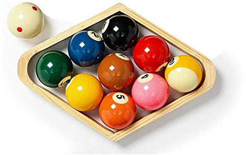YRU 57.2mm Billardkugeln, Amerikanischer 9 Ball Harz Flecken und Streifen Billardtisch Ball Set