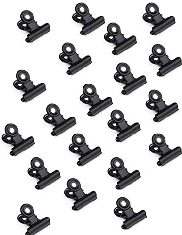 PEPAXON Kleine Bulldogge Büroklammern Metall klammern Schwarz Metal Bulldog Clips Aktenclips Büroklammern Binder Clamps 22 mm / 31 mm / 38 mm / 50 mm / 63 mm / 75 mm