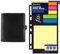 Filofax Metropol Persönlicher Organiser A5 schwarz & 130136 Haftnotizen, farbig sortiert