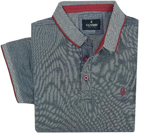 Polo Uomo Manica Corta Puro Cotone Oxford con Taschino e Bottone M L XL XXL XXXL (L, Blu, l)