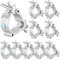 Truss Clamp Stage Lights Clamp, 10PCS WorldLite TUV Premium 50mm / 2 Inch Lighting O Clamps, Fit for 48-52mm OD Tubes, 100KG Load Capacity LED PAR Light Moving Head Lighting Hooks