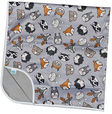 Born Cheeky Woodland Splash Mat for Under Highchair Large 51” Non Slip Waterproof Washable Splat Mat for Baby Toddler High Chair Weaning, Messy Arts Crafts & Play Sessions Easy Clean