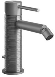 Gessi 316 Trame Bidet-Einhebelmischer, Perlator mit Kugelgelenk, mit Ablaufgarnitur 1 1/4, Ausladung 119 mm, 54307, Farbe: Warm Bronze gebürstet PVD