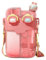 Bottiglie D'acqua Kawaii con Cannuccia, Cinturino Regolabile in Plastica per Doppia Bottiglia D'acqua Alla Moda per Sport Fitness Palestra Brocca D'acqua da Campeggio (Rosa