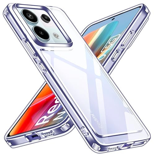 ivoler Anti-Amarillo Clara Funda para Xiaomi Redmi Note 13 Pro 5G / Poco X6 (No para Note 13 Pro 4G), [Protección Militar] Carcasa Bumper Antigolpes Transparente Anti-arañazos Silicona PC Duro Case