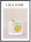JUNOMI® Gin Tonic Poster 50x70 cm, Cocktail, Longdrink, Bar, Getränke, Cocktail Set | Mit Rahmen Schwarz