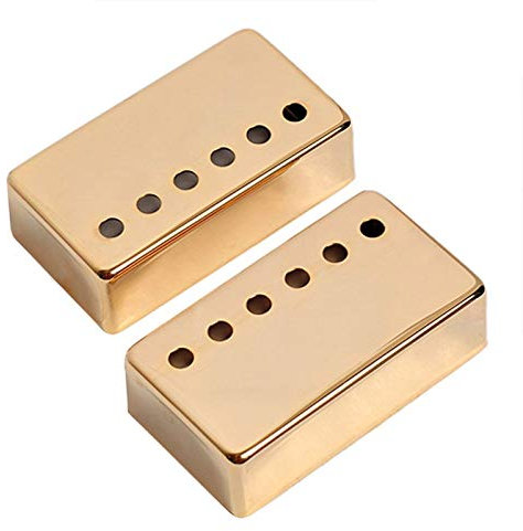 COMETX Tonabnehmer Kappen 2 Stück Humbucker Gitarre Pickup Deckel 50mm + 52mm Polabstand Metall LP Abdeckungen für Gitarre Hals Pickup E-Gitarre