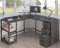 LVB 60 L Shape Home Office Desk with File Drawers, Reversible Corner Table Workstation for Work Study Writing Gaming, Large Wood Modern L-Shaped Computer Desk with Storage Cabinet Shelves, Gray Oak