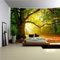 Arsey Wandteppich Wald Wandtuch Baum Wand Teppich Tapisserie Sonnenschein Himmel Wandbehang Gras Natur Landschaft Wandteppiche Deko Wohnzimmer Schlafzimmer, Grün, Groß 230x180cm