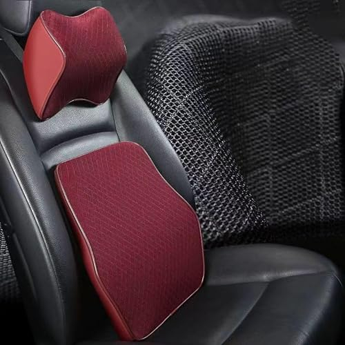 gengpingni Auto Nackenkissen für Benz ML63 AMG W164 2005-2010,Atmungsaktiv Abnehmbarer Abdeckung Auto Kopfstütze Kissen,D-Breathable Mesh Style