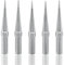 Treki Lötspitze, 0,4 mm, ETS Lötspitze, konisch, Kupfer, vernickelt, Lötspitzen, für Weller WESD51 WES51 WES50, 5 Stück