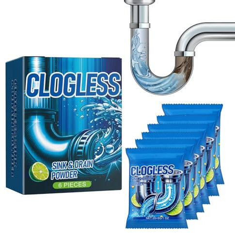 Drain Cleaner Clog Remover | Drain Cleaner Powder Sink Deodorizer Drain Openers,Powerful Clog Removal, Pipe Cleaning Unclogging Powder for Toilets, Clogged Sink, Bathroom, Slow Drains