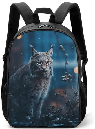 Dwrepo Lynx Laptop-Rucksack für Damen, mit verstellbaren Schultergurten, lässiger Tagesrucksack für Männer und Frauen, weiß, Einheitsgröße, Reiserucksäcke