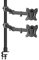 DL-T902L-D - Soporte de mesa para pantalla de monitor doble de acero de 10 a 27 pulgadas, soporte de mesa para televisor LCD, inclinación de 360 grados, brazo largo Vesa 75 100 (Dl t902l)