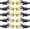 BIGtec LAN Kabel 10 Stück 0,15m Netzwerkkabel CAT7 Ethernet Internet Patchkabel CAT.7 schwarz Gigabit doppelt geschirmt Netzwerke Router Switch 2 x Stecker RJ45 kompatibel zu CAT.5 CAT.6 CAT.6a CAT.9