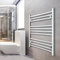 550mm Wide 600mm high Chrome Heated Towel Rail Straight Flat Bathroom Warmer Radiator Rack Central Heating Turkish Zone