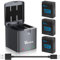 Vemico Hero 13 Black set di Caricabatterie 3 da 2100 mAh batterie di ricambio tipo C 3 Canali Caricatore per Hero 13 Black (completamente compatibile con originale)
