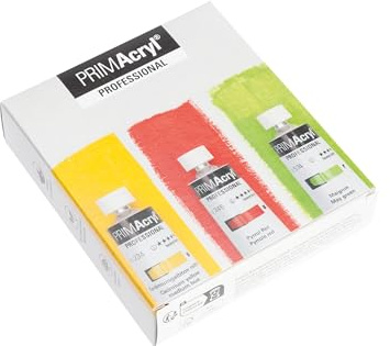 Schmincke - PRIMAcryl Professional® feinste Premium Acrylfarben, Sonderset neue Töne, 3 x 35 ml, 73733097, Kartonset, höchste Pigmentierung, Brillanz, Ergiebigkeit, mikroplastik-frei Farbe