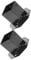 Generic 2pcs Base Fence Brackets Fence Post Cap Door Barricade Door Security Bar Washing Line Post Railing Post Mailbox Bracket Stakes Solar Post Lights Outdoor Post Bracket Black Metal